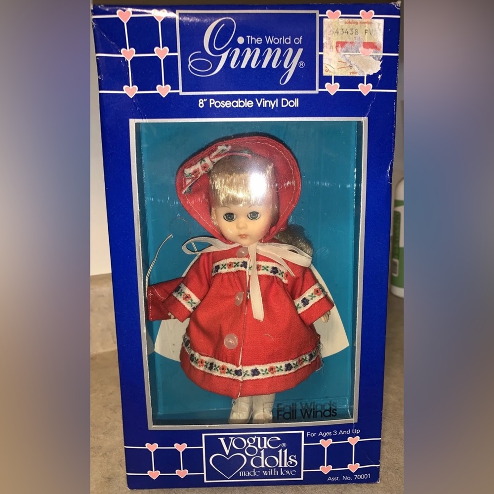 Vintage Vogue‎ Dolls The World Of Ginny 8” Posable Vinyl Doll “Fall Winds” 1984